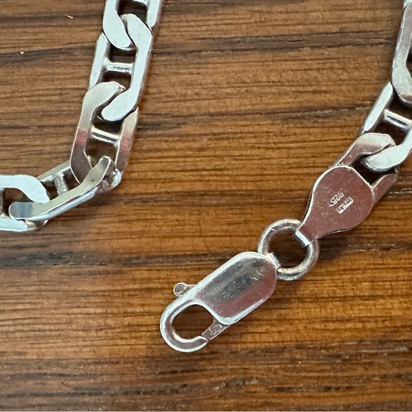 Gorgeous ITALY 925 Sterling Silver Mariner's Link Chain Necklace 18” - Picture 4 of 15